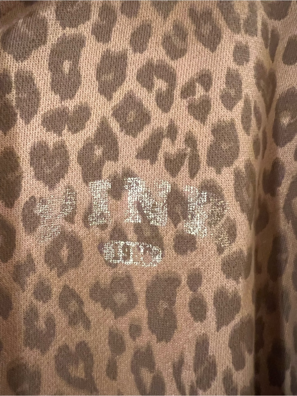 Like New PINK Victoria's Secret 🛍️3 for 25 🛍️Leopard Print Zip-Up Hoodie Size XL - Picture 3 of 10